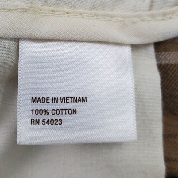 Old Navy Brown Plaid Cargo Shorts Size 30 Classic Fit Cotton Outdoor Utility - Picture 10 of 13